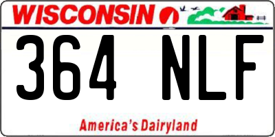 WI license plate 364NLF