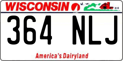WI license plate 364NLJ
