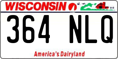 WI license plate 364NLQ