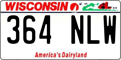 WI license plate 364NLW