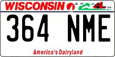WI license plate 364NME