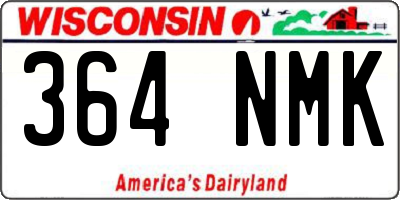 WI license plate 364NMK