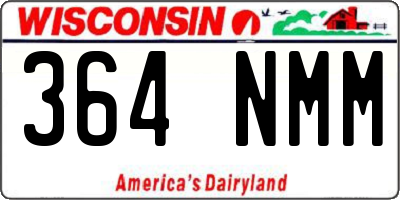 WI license plate 364NMM