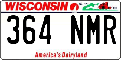 WI license plate 364NMR