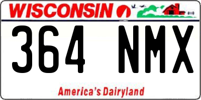 WI license plate 364NMX