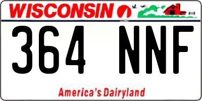 WI license plate 364NNF