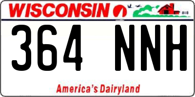 WI license plate 364NNH