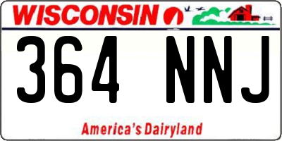 WI license plate 364NNJ