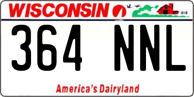 WI license plate 364NNL