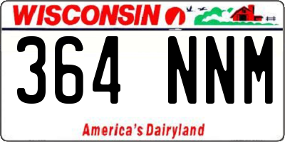 WI license plate 364NNM