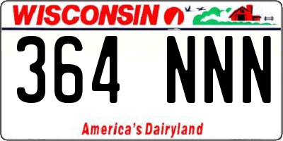 WI license plate 364NNN