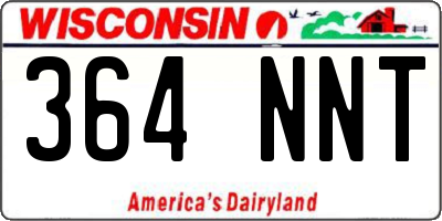 WI license plate 364NNT