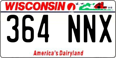 WI license plate 364NNX