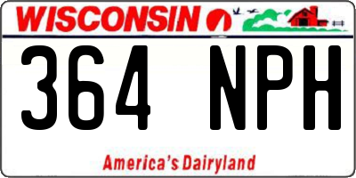 WI license plate 364NPH