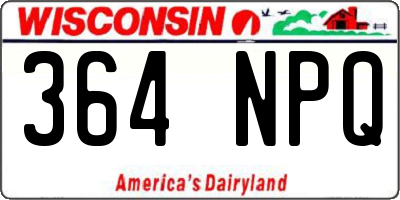 WI license plate 364NPQ