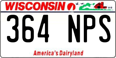 WI license plate 364NPS
