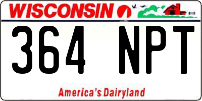 WI license plate 364NPT