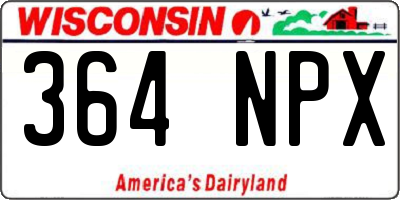WI license plate 364NPX