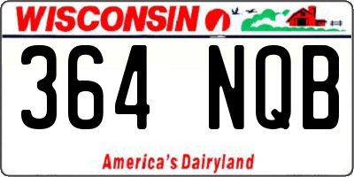 WI license plate 364NQB
