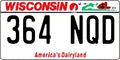 WI license plate 364NQD