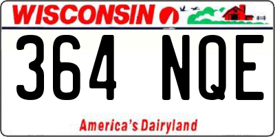WI license plate 364NQE