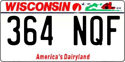 WI license plate 364NQF
