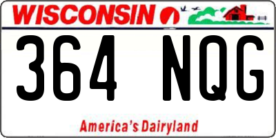 WI license plate 364NQG