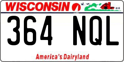 WI license plate 364NQL