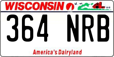 WI license plate 364NRB