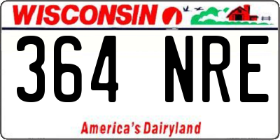 WI license plate 364NRE