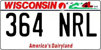 WI license plate 364NRL