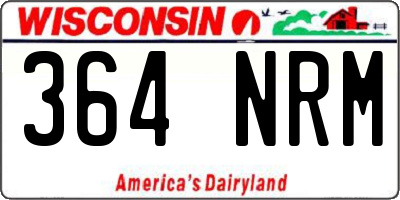 WI license plate 364NRM