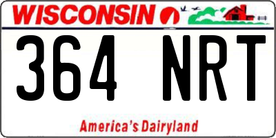 WI license plate 364NRT