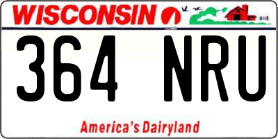 WI license plate 364NRU