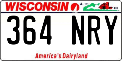 WI license plate 364NRY