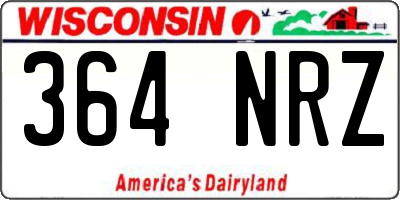 WI license plate 364NRZ