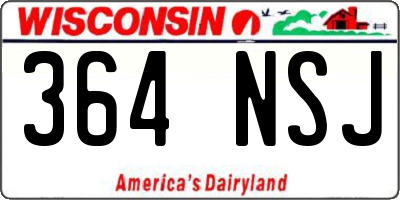 WI license plate 364NSJ