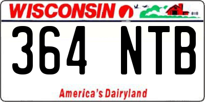 WI license plate 364NTB