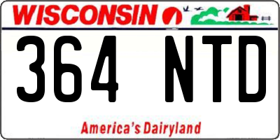 WI license plate 364NTD
