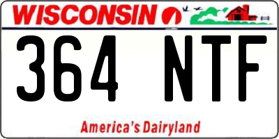 WI license plate 364NTF