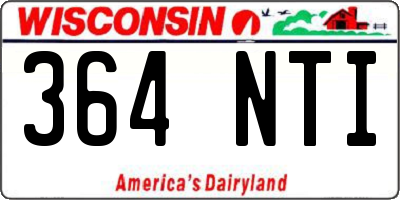 WI license plate 364NTI