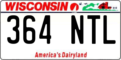 WI license plate 364NTL