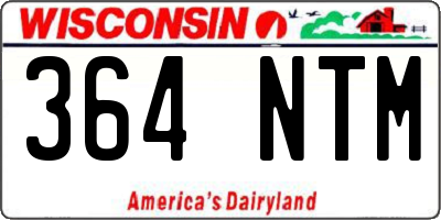 WI license plate 364NTM