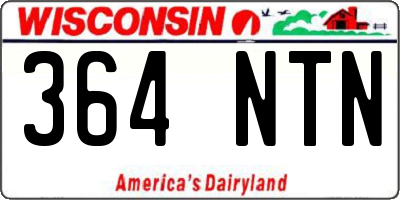 WI license plate 364NTN