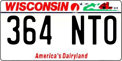 WI license plate 364NTO