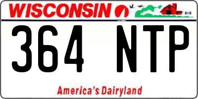 WI license plate 364NTP