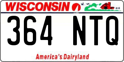 WI license plate 364NTQ
