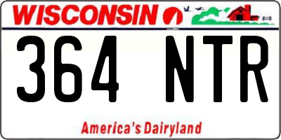 WI license plate 364NTR