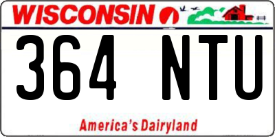 WI license plate 364NTU