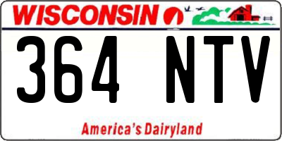 WI license plate 364NTV